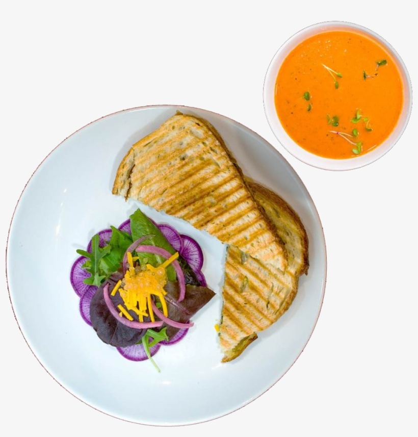 Pesto Grilled Cheese - Tomato Soup, transparent png #8986429