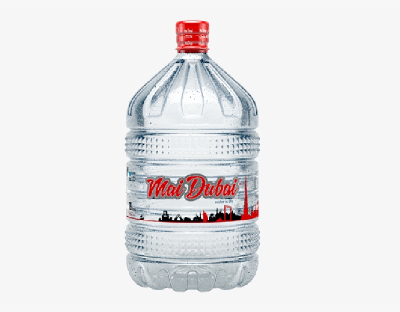 Mai Dubai Pure Drinking Water, 4 Gallon Bottle Disposable - Mai Dubai Water 5 Litre, transparent png #8986859