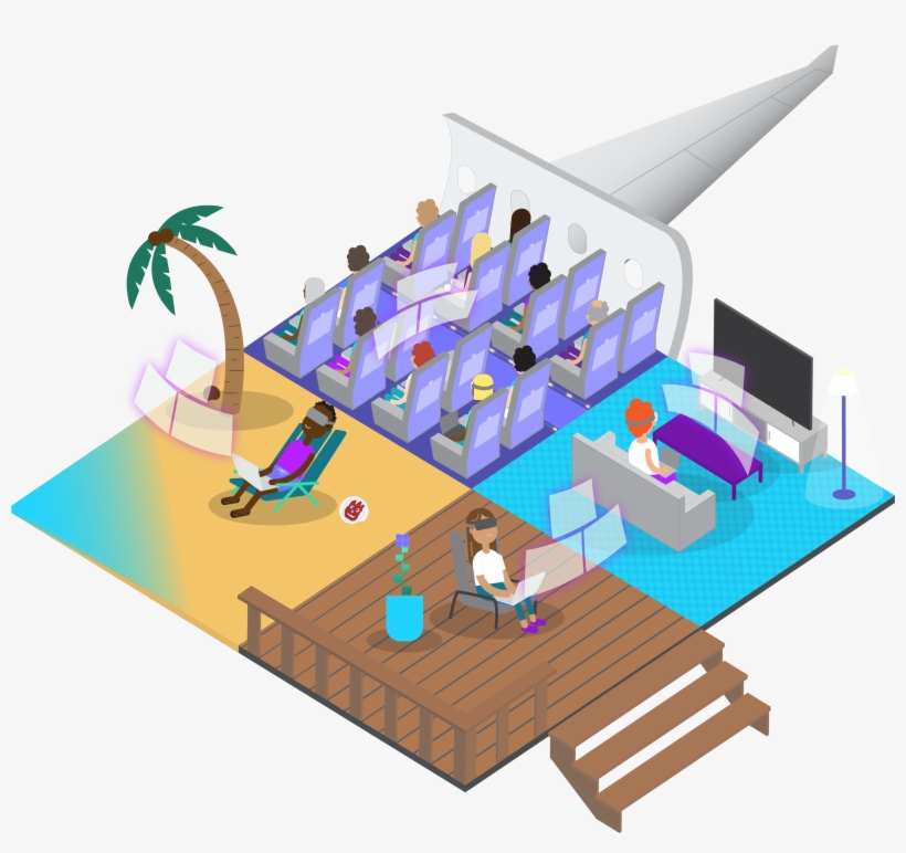 Do More With A Vr Workspace - Illustration, transparent png #8986931