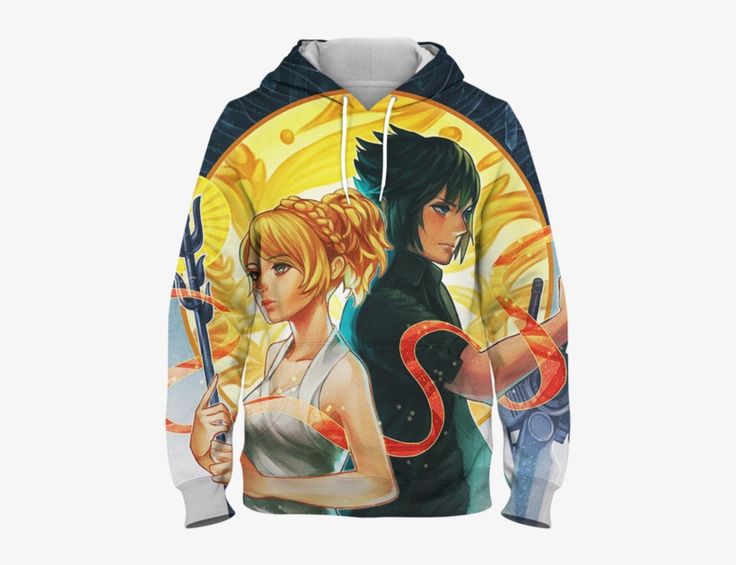 Noctis, Lunafreya Together 3d Full Printing - Hoodie, transparent png #8987029