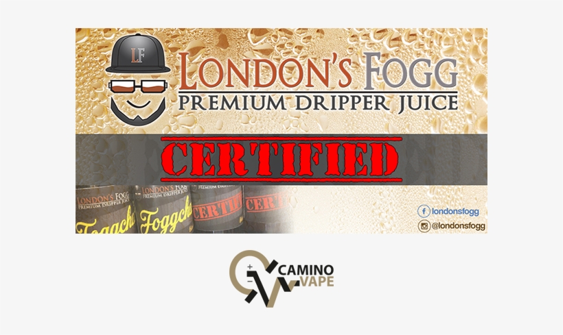 London's Fogg Certified E Juice - Calligraphy, transparent png #8988052
