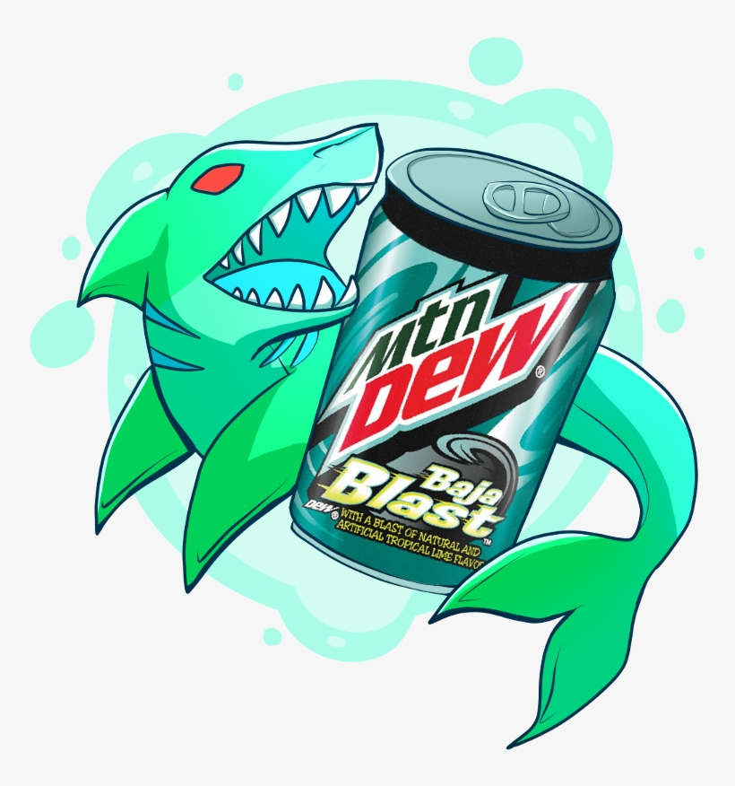 Baja Blast Shark By Angel-hawk - Mountain Dew White Out, transparent png #8989245