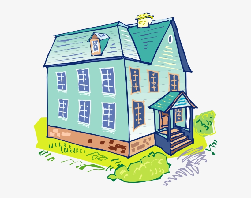 Light Blue House Svg Clip Arts 600 X 567 Px, transparent png #8989410