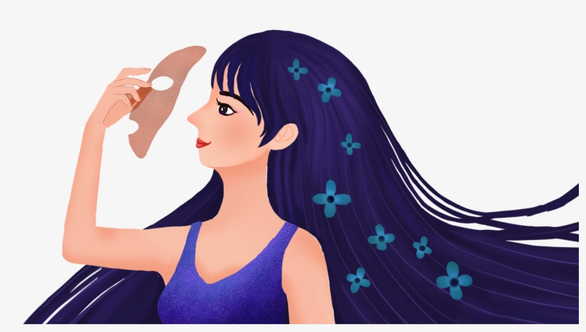 Hand Painted Beautiful Dreamy Girly Png And Psd - Girl, transparent png #8989524