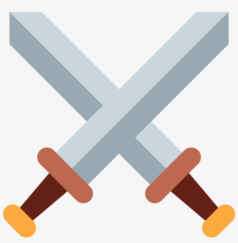 Crossed Swords - Crossed Swords Emoji, transparent png #8989988