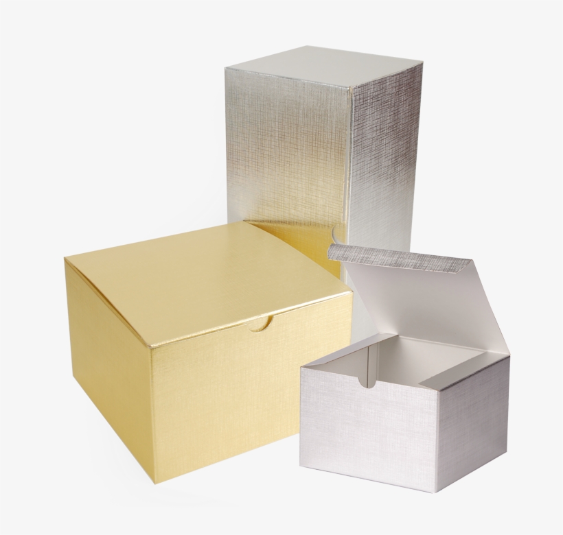 Linen Foil One-piece Gift Boxes - Box, transparent png #8990833