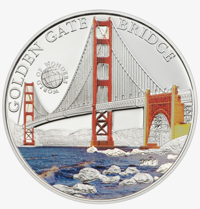 Golden Gate Bridge - Wondersoftheworld Coins Petra, transparent png #8991189