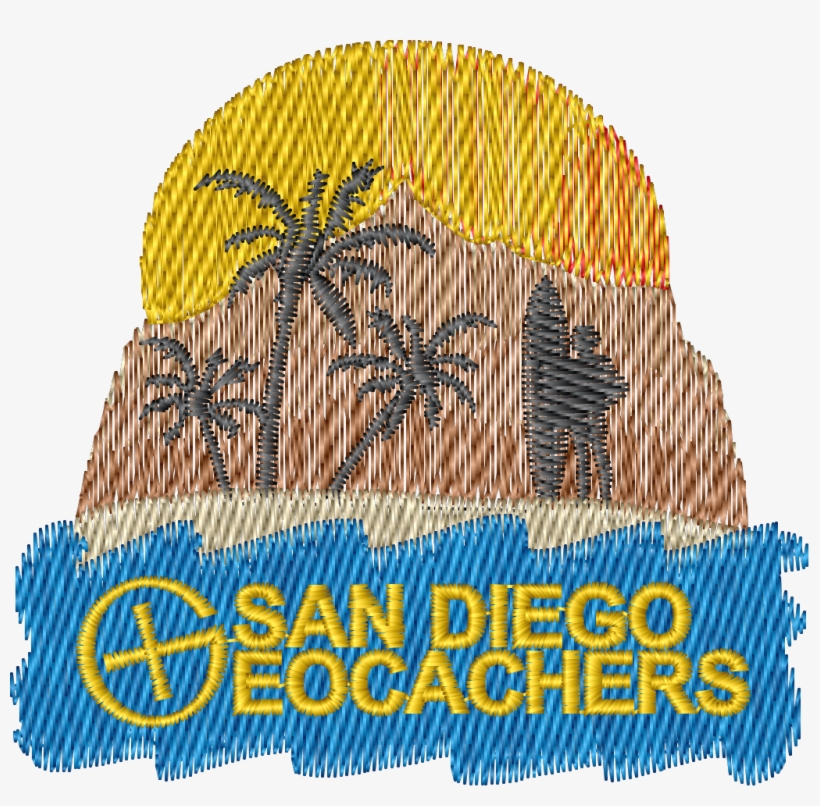 San Diego Geocachers Embroidered Logo - Illustration, transparent png #8991361