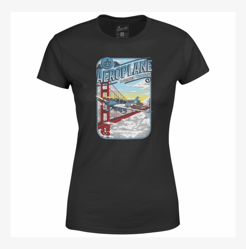 Cirrus Over The Golden Gate Bridge Aeroplane Apparel - Shirt, transparent png #8991510