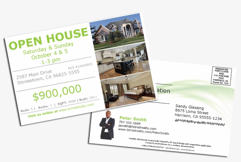 Realty Open House Postcard - Flyer, transparent png #8991547