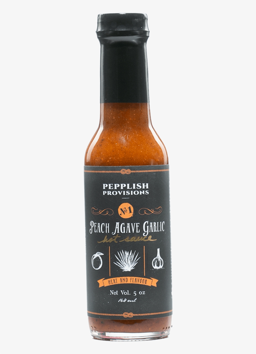 Pepplish Provisions Peach Agave Garlic - Beer Bottle, transparent png #8991972