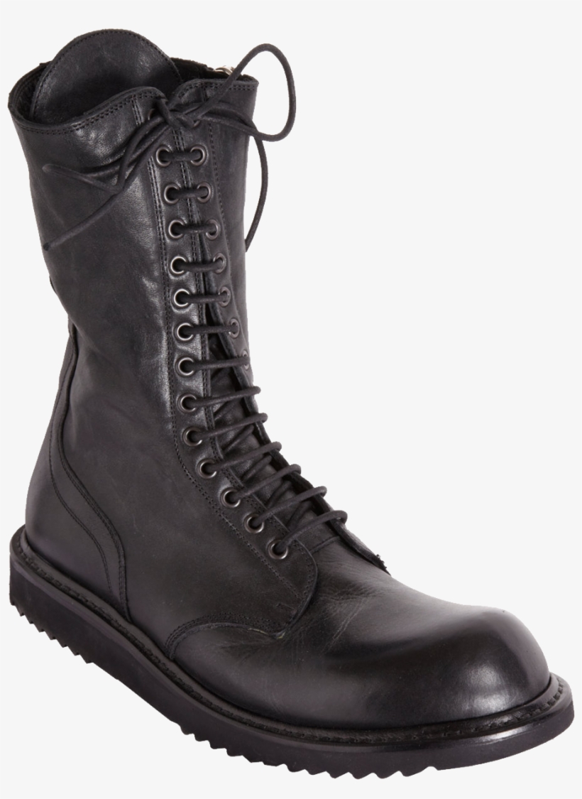 Black Leather Casual Boot - Boot Png, transparent png #8993196