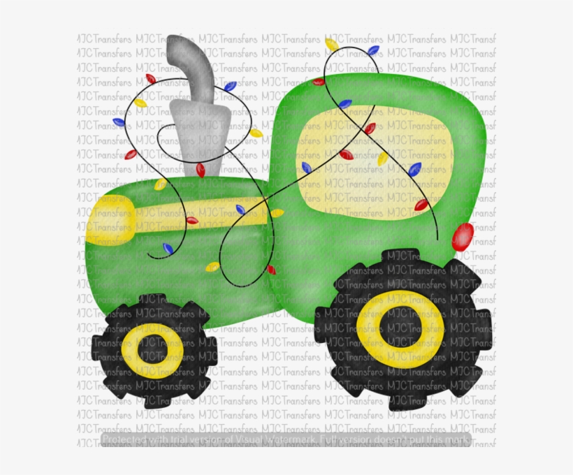 Christmas Tractor - Red Tractor Watercolour, transparent png #8993846