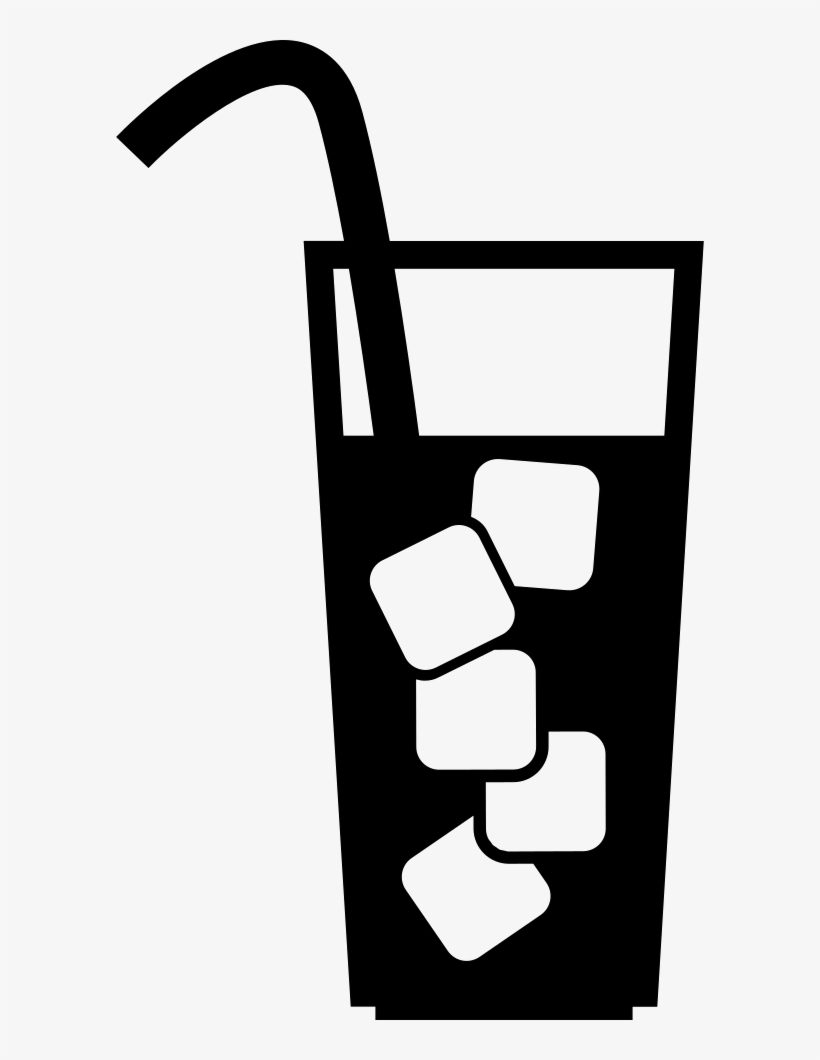 Glass With Beverage Ice Cubes And Straw Comments - Drink, transparent png #8993890