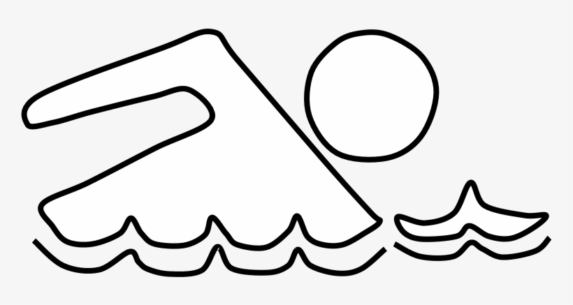 Swimmer, Water, Black And White, Png, transparent png #8993959