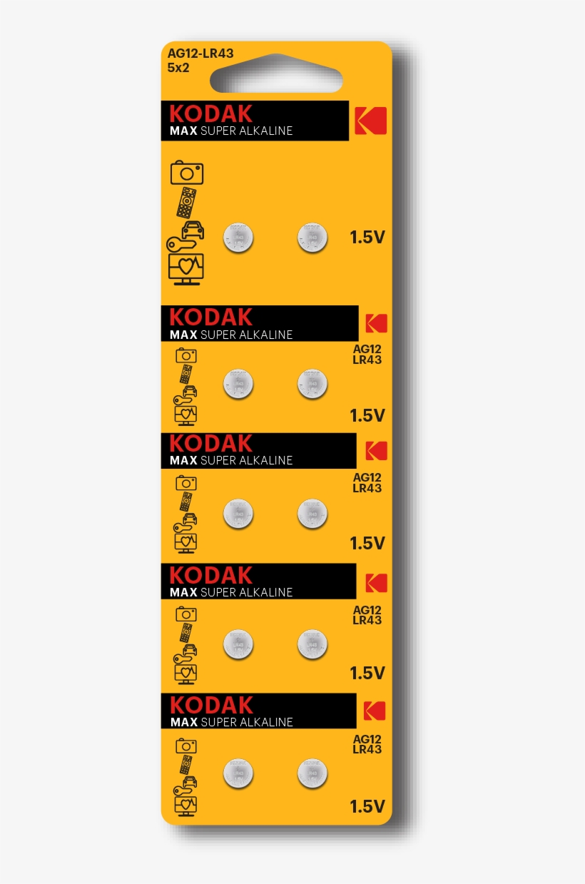 Kodak Alkaline Button Cells, transparent png #8998005