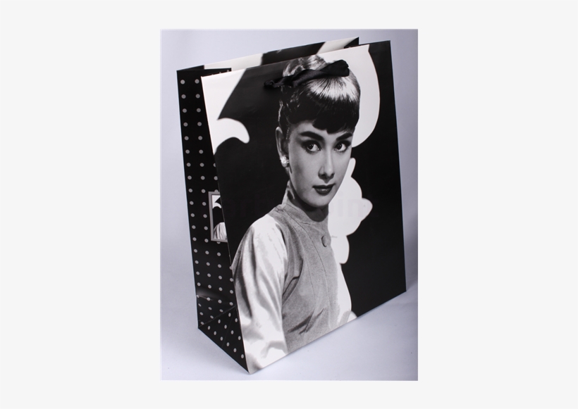 Dísztasak Audrey Hepburn 23 X 18 Cm - Girl, transparent png #8998443