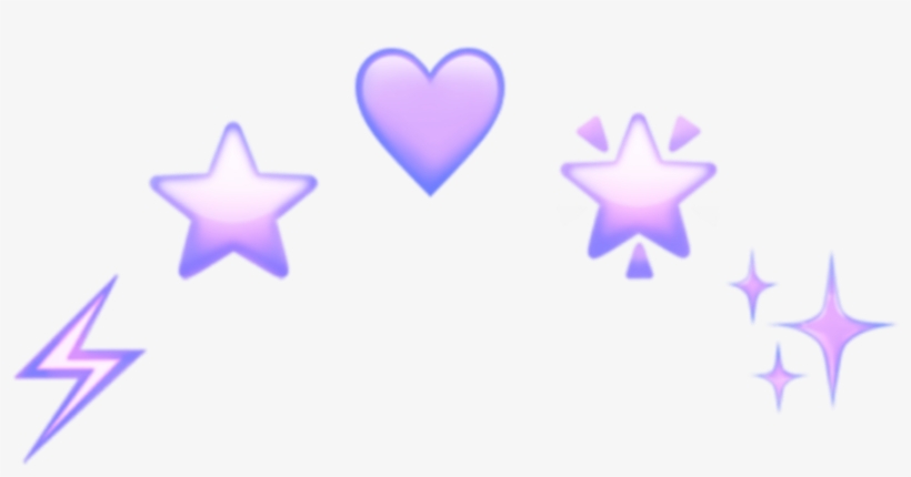 Purple Crown Emoji Emojis Tumblr Stars Png Tumblr Transparent - Aesthetic Heart Crown Png, transparent png #8999285