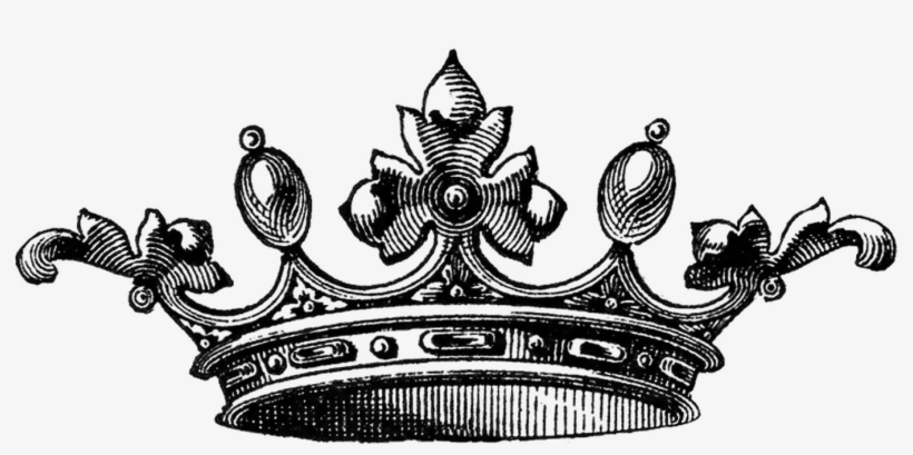 Picture Free Queen Vector Vintage Crown - Queen Crown Drawing Black And White, transparent png #90019