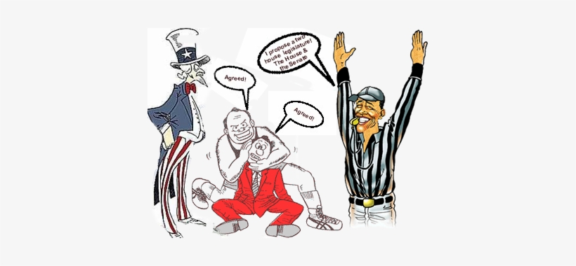 Unclesam Wrestling - Created The Great Compromise, transparent png #90182