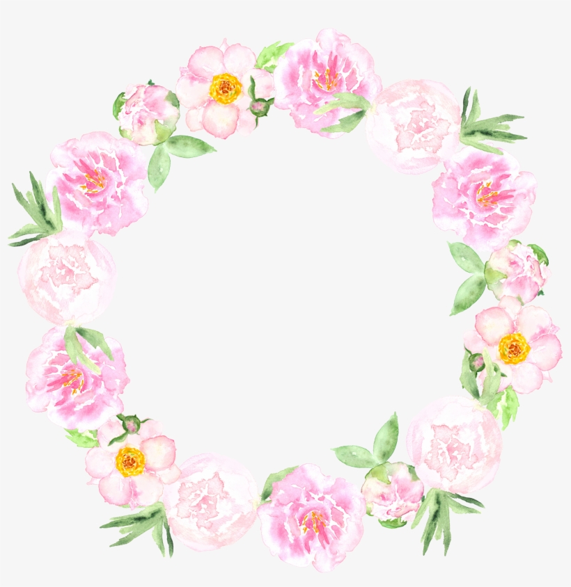 Wedding Invitation Watercolor Flowers Painting Clip - Wreath, transparent png #90495