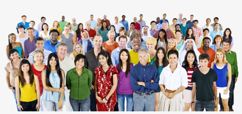 A Large Group Of Diverse People Standing Together - Large Group Of People Png, transparent png #90628