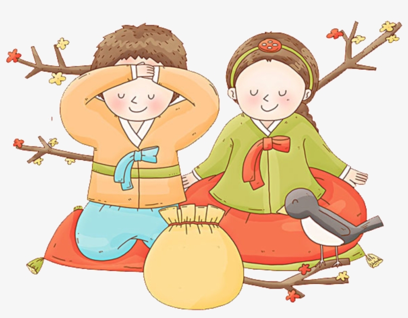 Romantic Cartoon Couple Wedding Hall Element - Couple, transparent png #90911