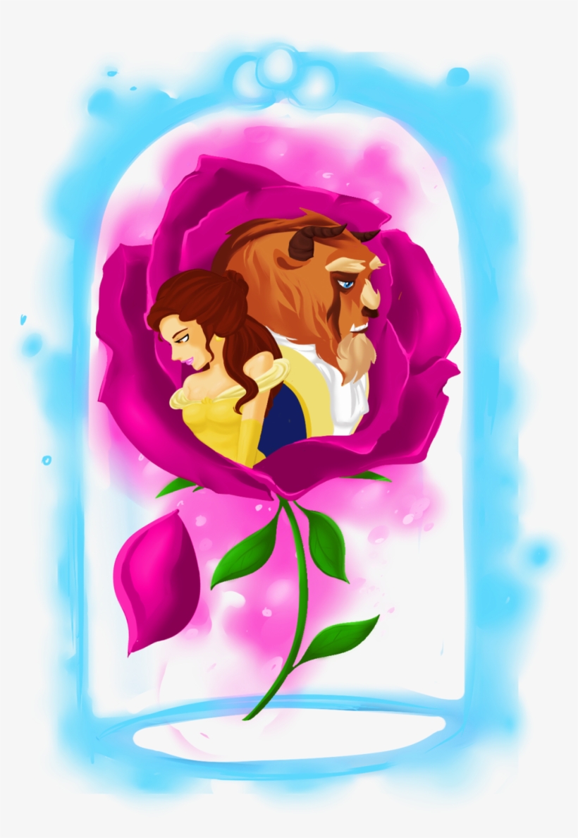 Deviantart - Rose Art Beauty And The Beast, transparent png #91031