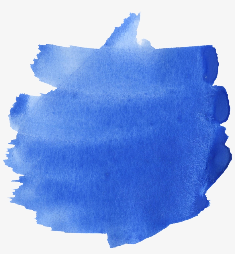 Blue Size Download 52 Blue Watercolor Brush Stroke - Leather, transparent png #91032