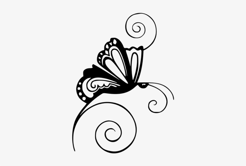 Swirls Effects S Rhonnaswirlswirly - Swirls With Butterflies, transparent png #91155