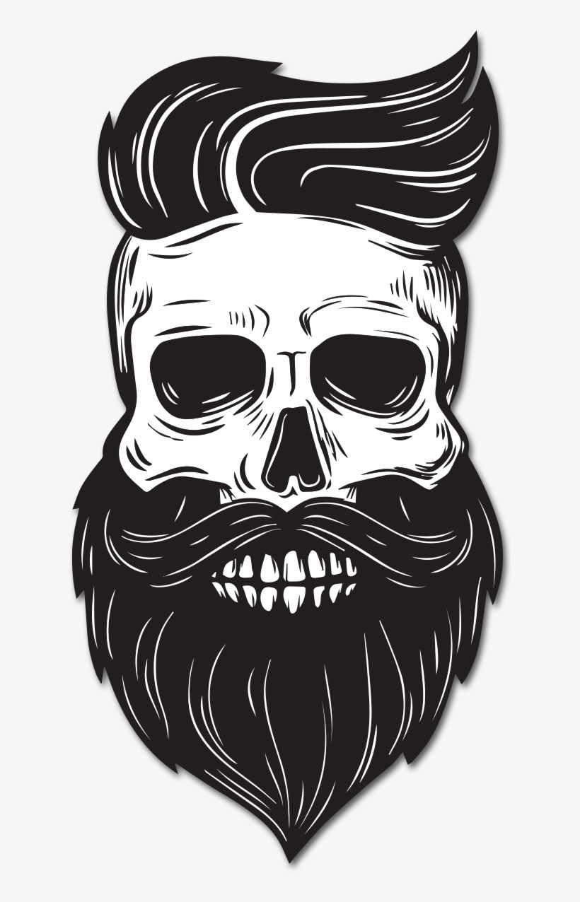 Premium Beard Oil Skull - Skull Beard Png, transparent png #91157