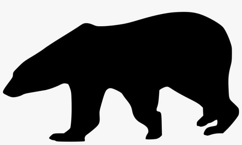 Polar Bear - - Polar Bear Silhouette Png, transparent png #91183