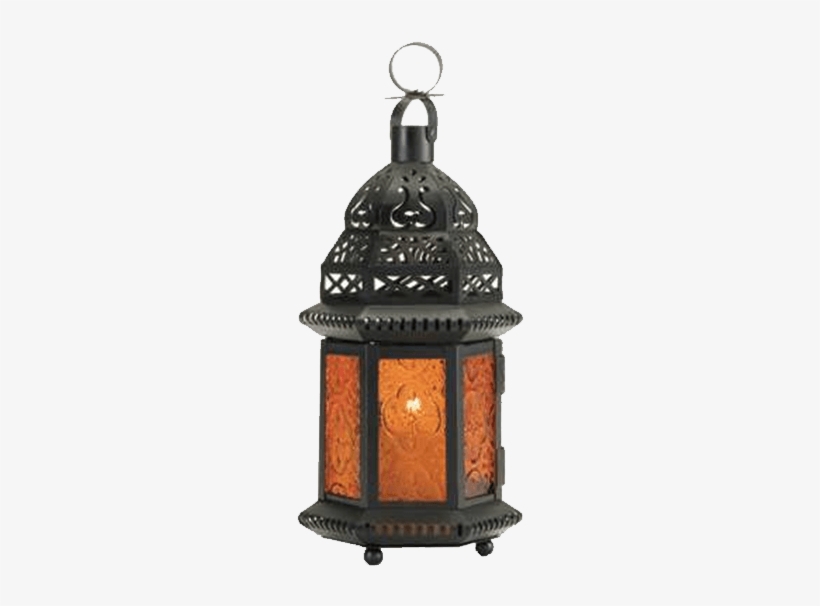 Download - Gifts & Decor Yellow Glass Moroccan Lantern Candle, transparent png #91249