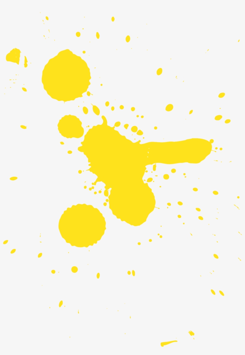 Yellow Paint Splatter Png - Yellow Paint Splat Png, transparent png #91265