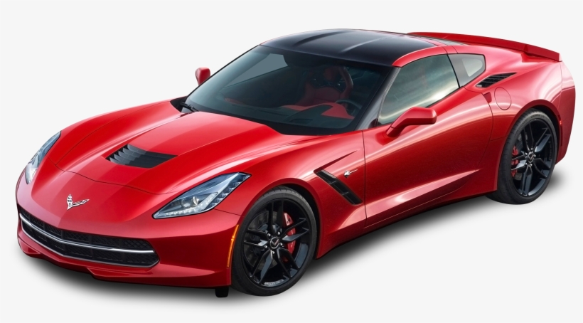 Red Chevrolet Corvette Stingray Top View Car Png Image - Ferrari Car White Background, transparent png #91423