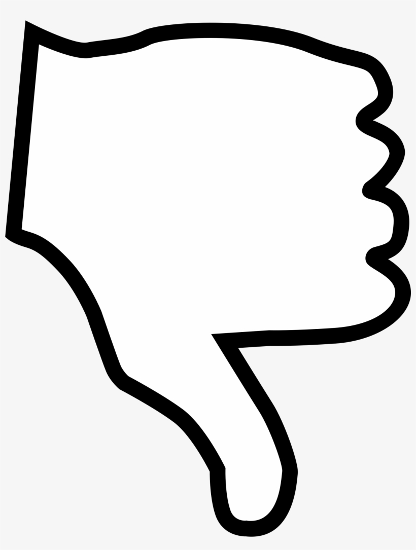 Thumbs - Thumbs Down Drawing Easy, transparent png #91851