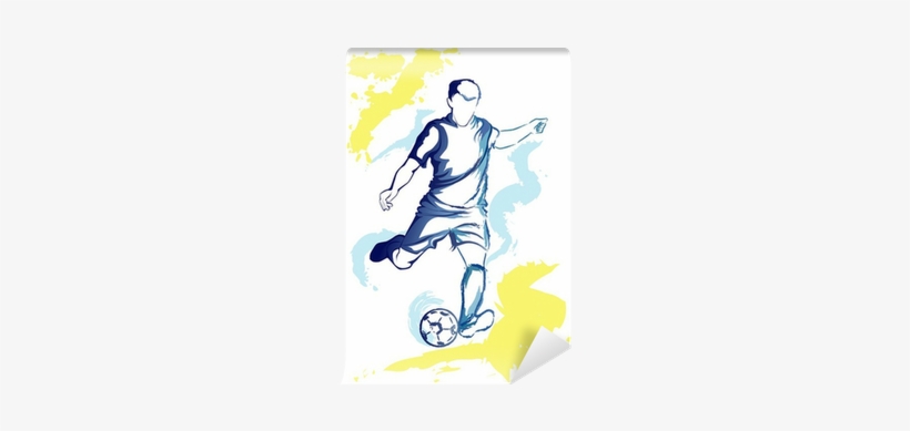 Watercolor Kick Wall Mural • Pixers® • We Live To Change - Football Player, transparent png #91995