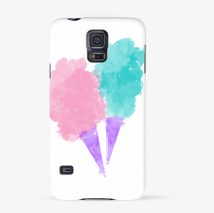 Coque 3d Samsung Galaxy S5 Watercolor Cotton Candy - Iphone 7 Flamingos, transparent png #92186