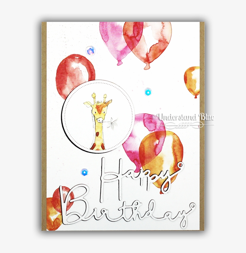 Giraffe Birthday Card Featuring Alexandra Renke Paper - Royalty-free, transparent png #92257