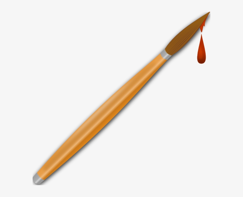 Free Vector Paint Brush Drops Clip Art - Imagenes De Pinceles Con Pintura, transparent png #92427