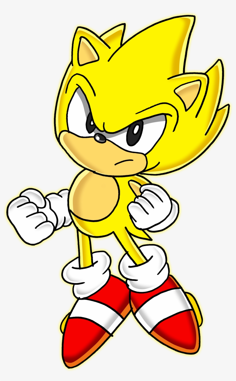 Classic Super Sonic - Sonic The Hedgehog, transparent png #92530