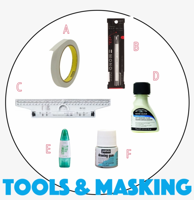 7-toolsandmasksite - Lquido De Enmascarar De Winsor & Newton, transparent png #92587