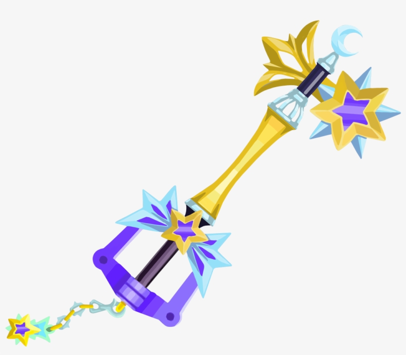 Starlight Keyblade From Kingdom Hearts Unchained - Kingdom Hearts Star Keyblade, transparent png #92965