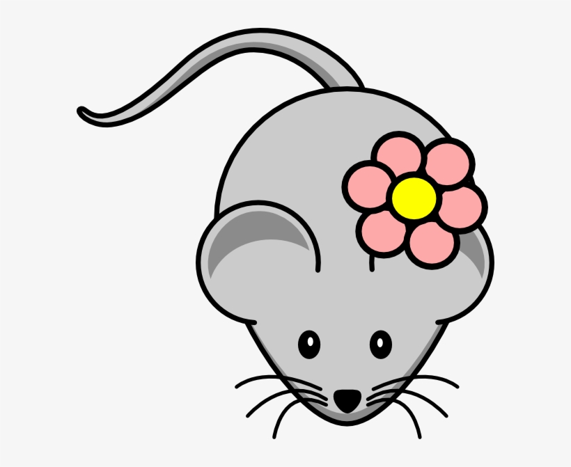 How To Set Use Rat With Flower Clipart, transparent png #93227