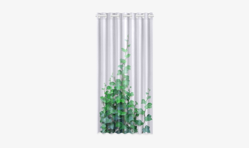Vines Left New Window Curtain 50" X 108" - Watercolor Painting, transparent png #93278