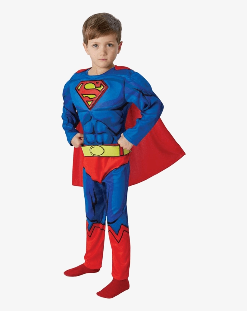 Child Deluxe Comic Book Superman Costume - Superman Costume 7 8, transparent png #93394