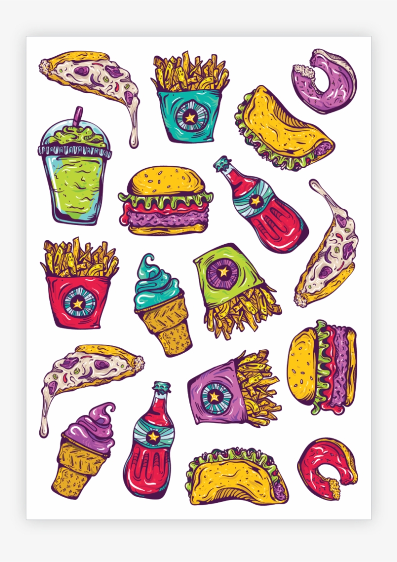 Fastfood - Fast Food Tattoo, transparent png #93439