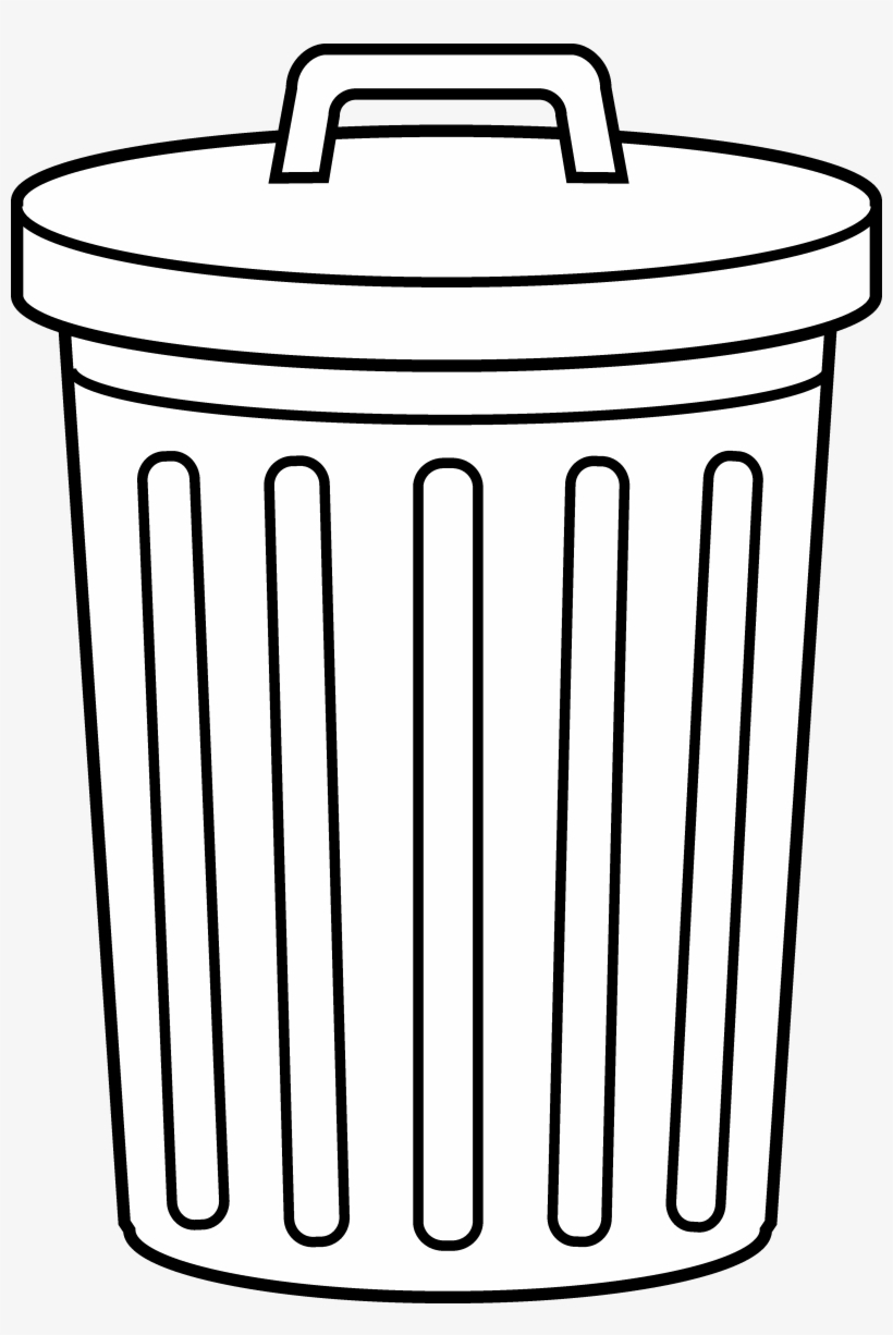 Jpg Free Download Can Clipart - Trash Can Line Art, transparent png #93551
