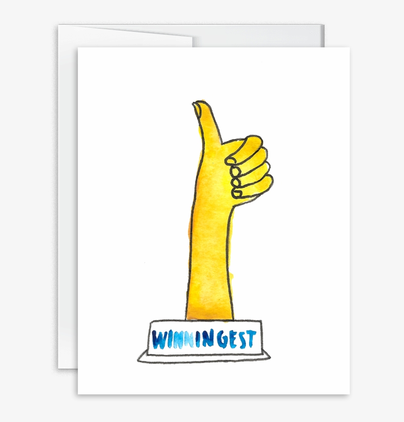 Winningest Watercolor Trophy Encouragement Greeting - Encouragement Greeting Card - Angels Are Everywhere, transparent png #93752