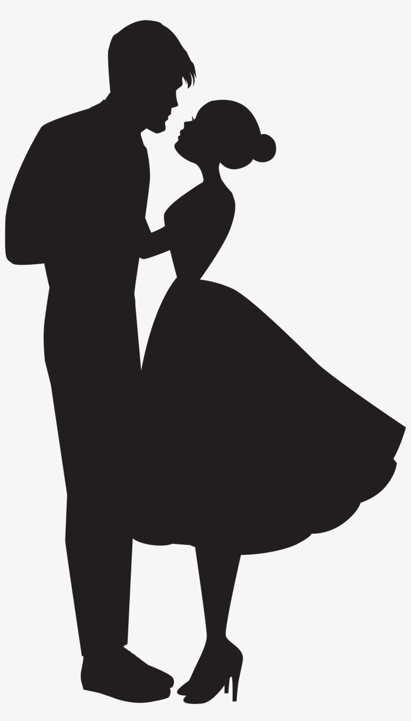 Banner Free Library Love Silhouette Png Clip Art Gallery - Couple Clipart Png, transparent png #94155